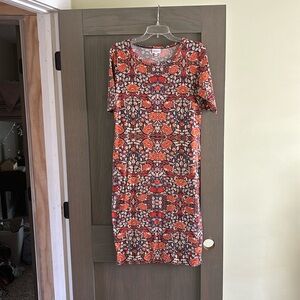 Lula Roe knit column dress, size M